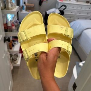 yellow waterproof birkenstocks
